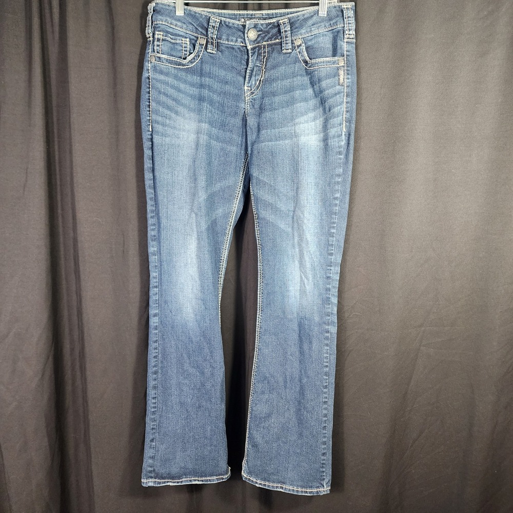 Silver Jeans Co Suki Mid Slim‎ Bootcut Jeans Women Size 30x33 Blue Denim Western